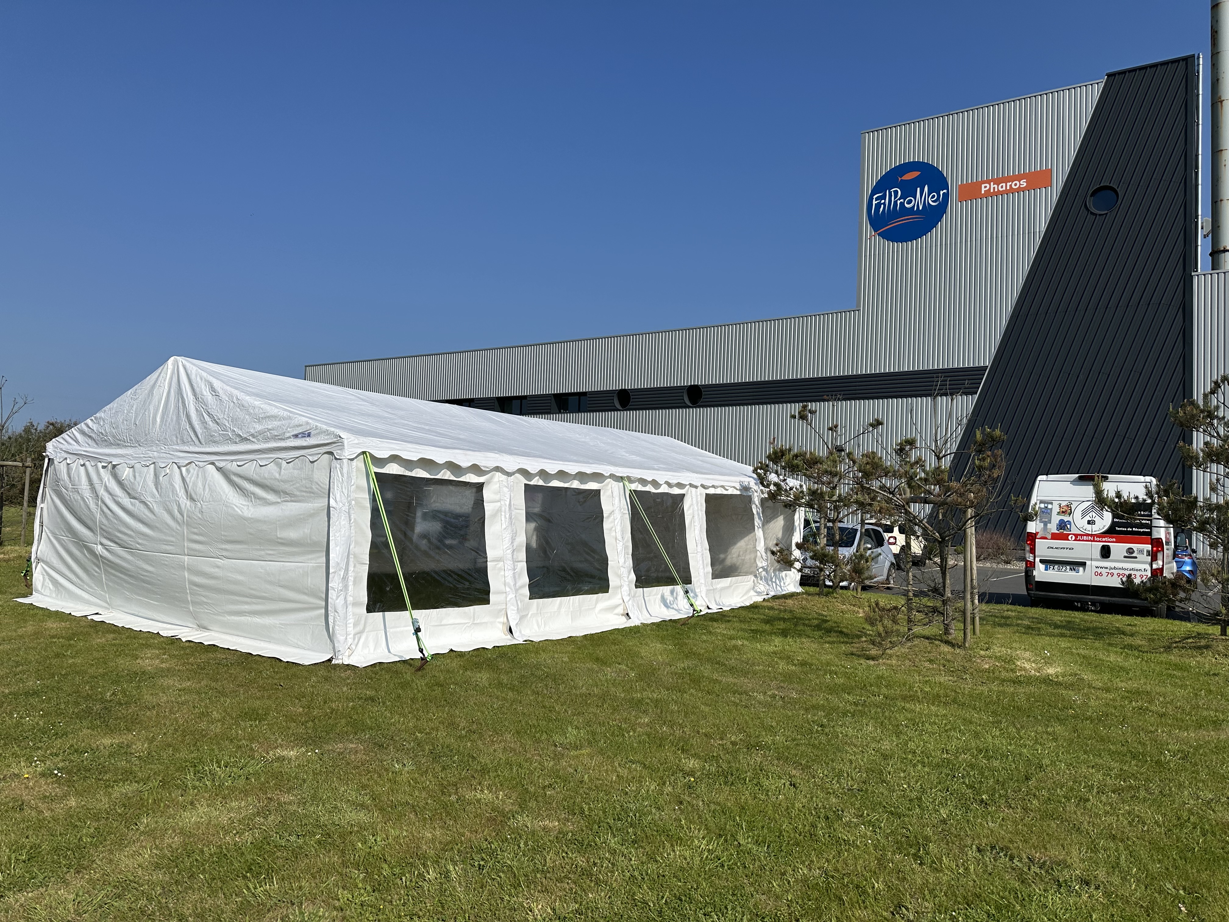 Tente réception privée 6×10m — JUBIN Location